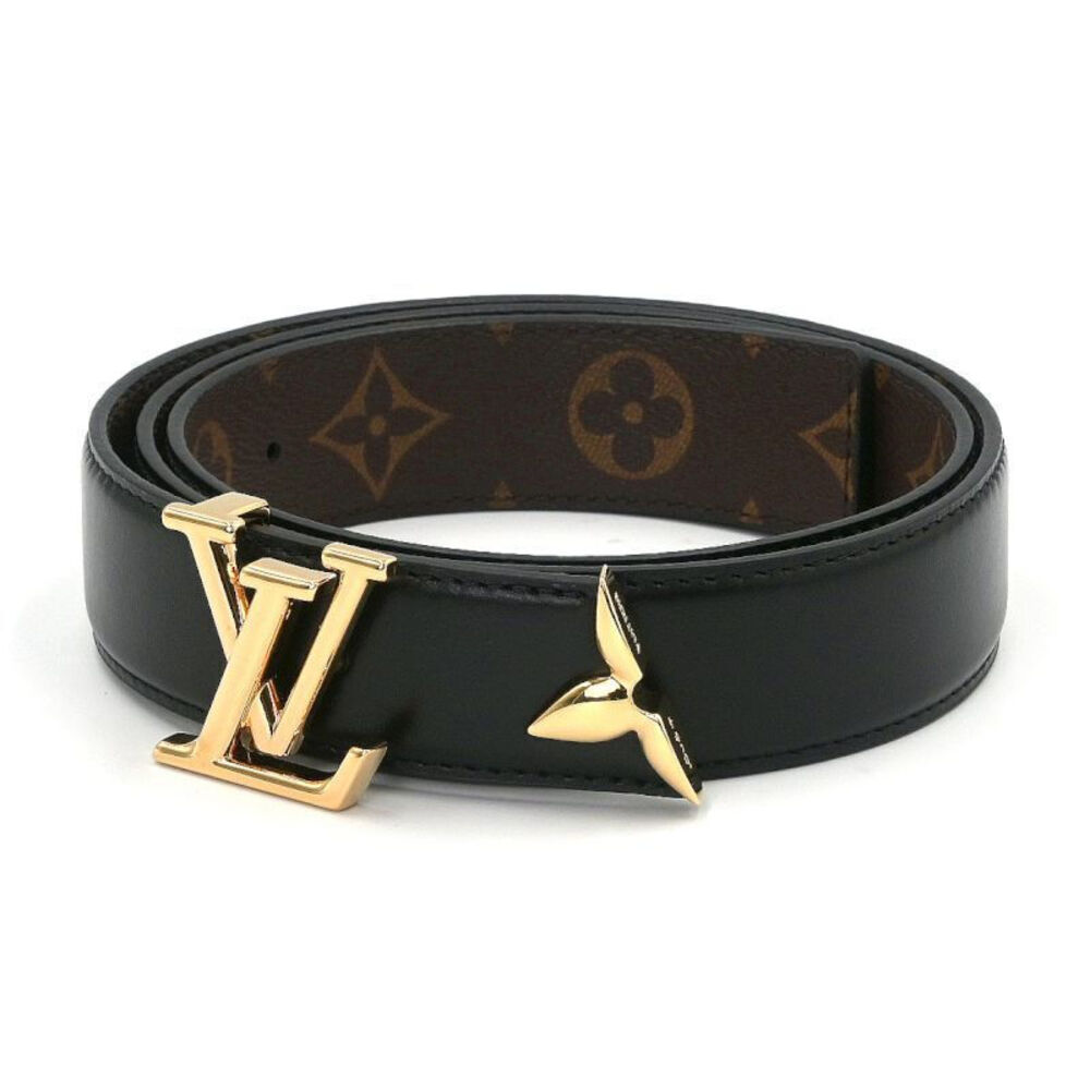 Louis Vuitton Pleaty Belt LV Reversible Monogram Inch Leather Black